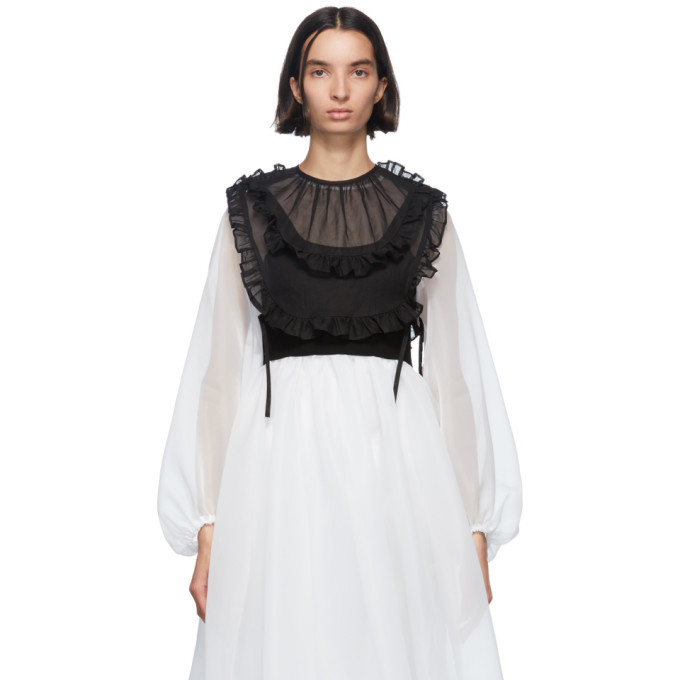 Photo: Enfold Black Organdie Frill Tank Top