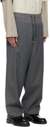 FUMITO GANRYU Gray Relaxed Trousers