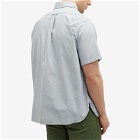 Nanamica Men's Short Sleeve Button Down Wind Shirt in Greyish Navy