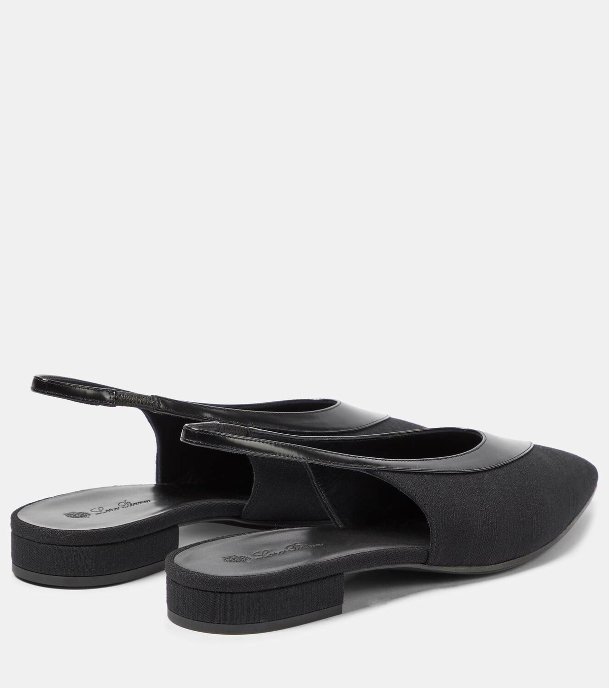 Loro Piana Rebecca leather-trimmed slingback flats, image 5 of 8