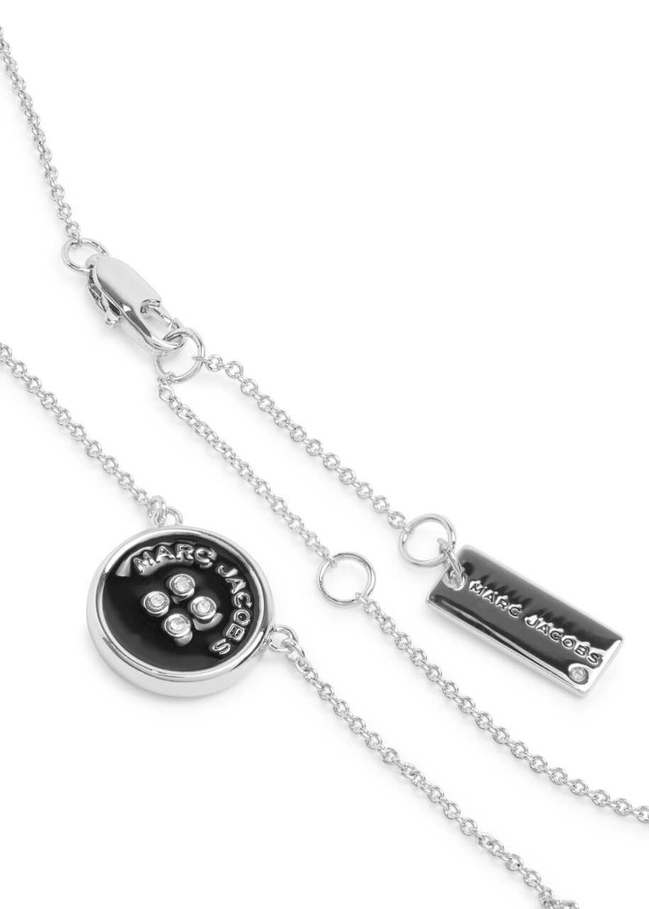 Marc Jacobs The Button Necklace - Black And Silver - One Size