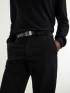 SAINT LAURENT - 3cm Logo-Embellished Leather Belt - Black