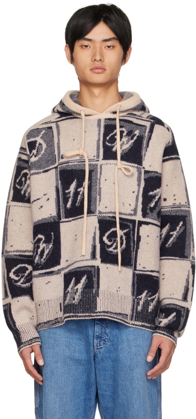 Photo: We11done White Chess Board Graphic Hoodie