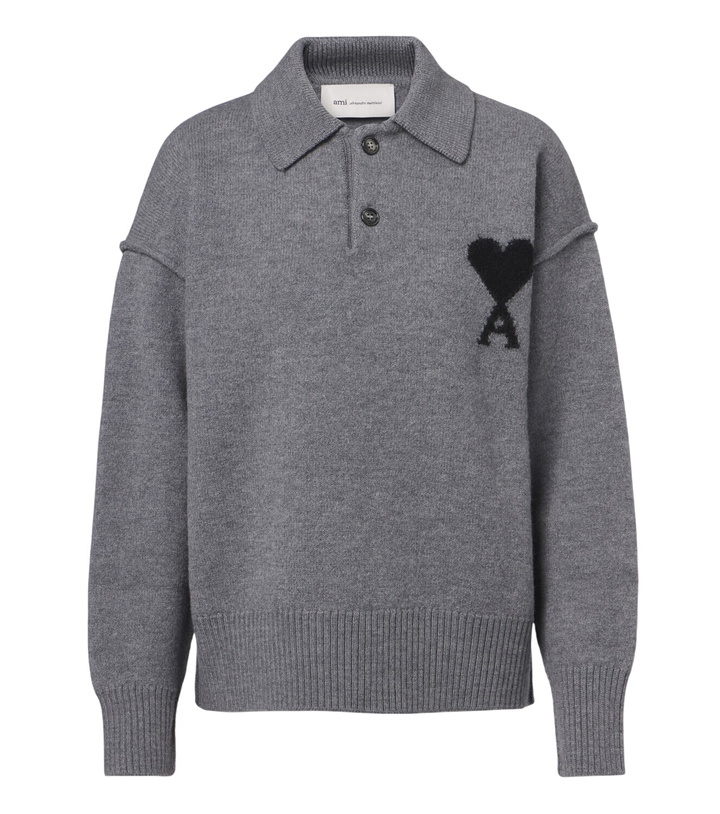 Photo: Ami Paris Ami de Coeur wool polo sweater