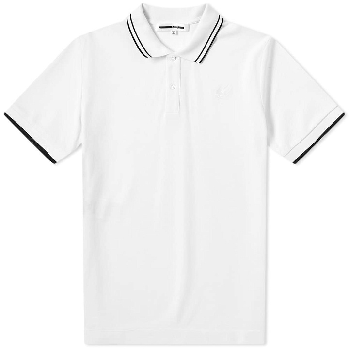 Photo: McQ by Alexander McQueen Tipped Swallow Patch Polo Optic White