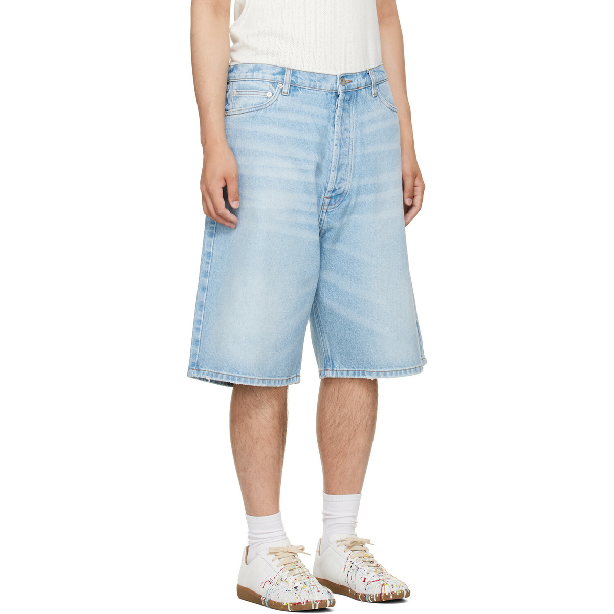 Studio Nicholson Blue Marylebone Denim Shorts