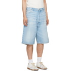 Studio Nicholson Blue Marylebone Denim Shorts