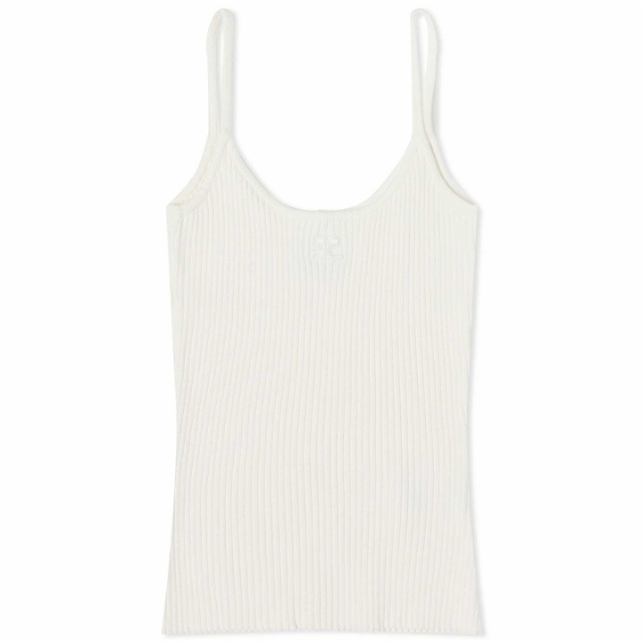 Photo: Courreges Women's Courrèges Reedition Knit Tank Top in Heritage White