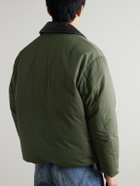 Bottega Veneta - Intrecciato Leather-Trimmed Shell Down Jacket - Green