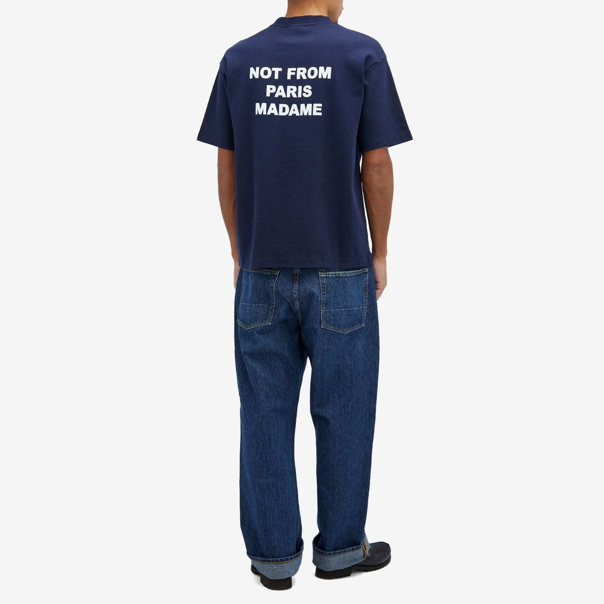 Drôle de Monsieur Men's Not From Paris Madame T-Shirt in Navy