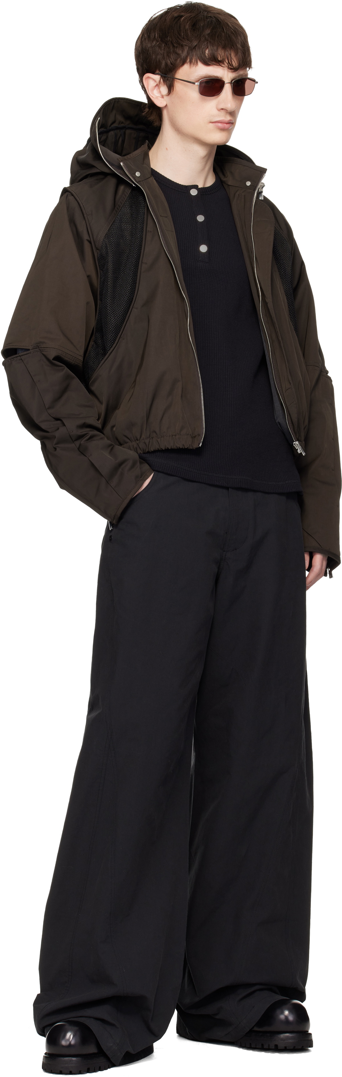 FFFPOSTALSERVICE Brown Parachute Hooded Gen 2 Jacket