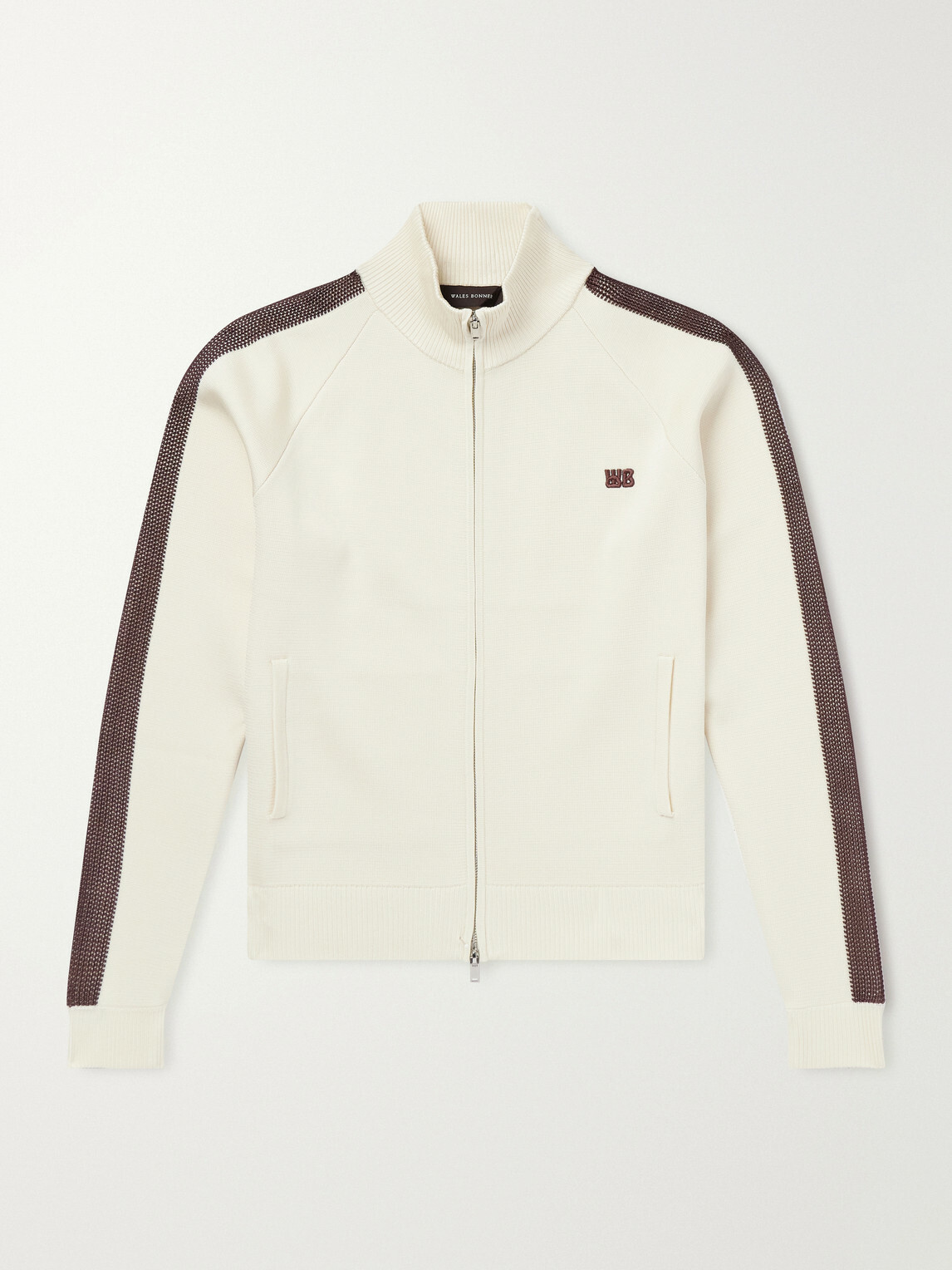 Wales Bonner - Tide Logo-Embroidered Knitted Jacket - White