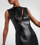 Alexander McQueen Cutout leather midi dress