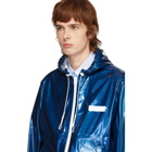 Givenchy Blue Varnished Windbreaker Jacket