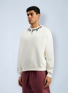 Palm Angels Neck Logo Reg Crew Sweatshirt