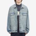 Balenciaga Men's Oversized Logo Denim Jacket in Organic Selvedge Denim