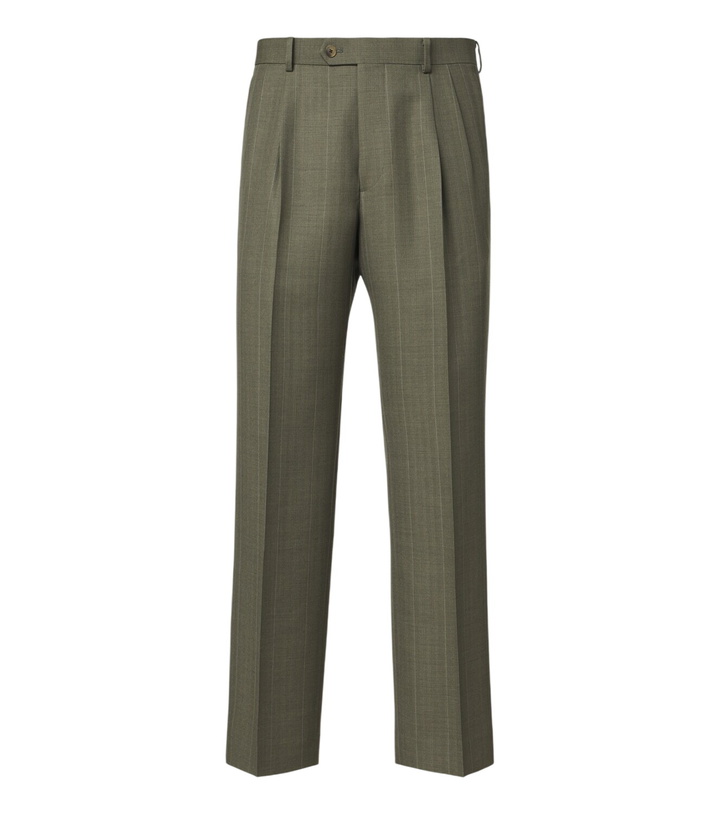 Photo: Auralee Chalk stripe wool straight pants
