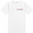 Alexander McQueen Men's Taped Logo T-Shirt in White/Mix