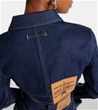 Jean Paul Gaultier Cropped denim bustier jacket