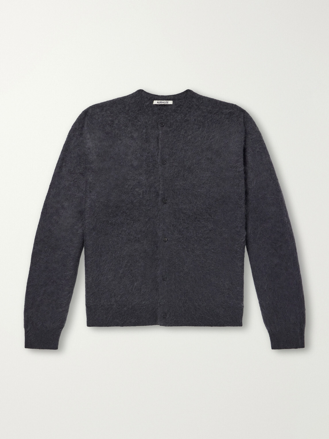 Auralee - Garment-Dyed Alpaca Cardigan - Gray