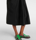 Loewe Gathered cotton poplin wrap dress