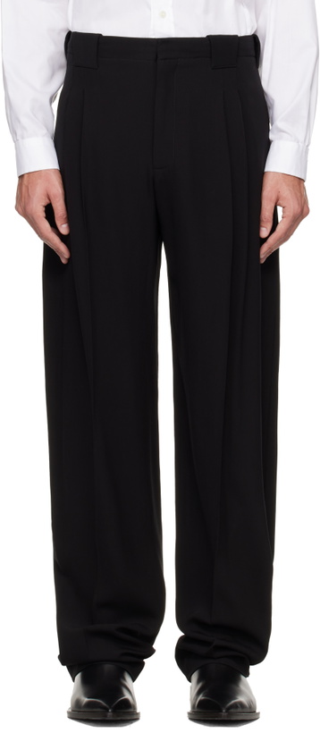 Photo: Mugler Black Heavy Fluid Trousers