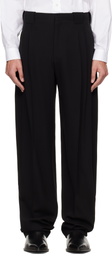 Mugler Black Heavy Fluid Trousers