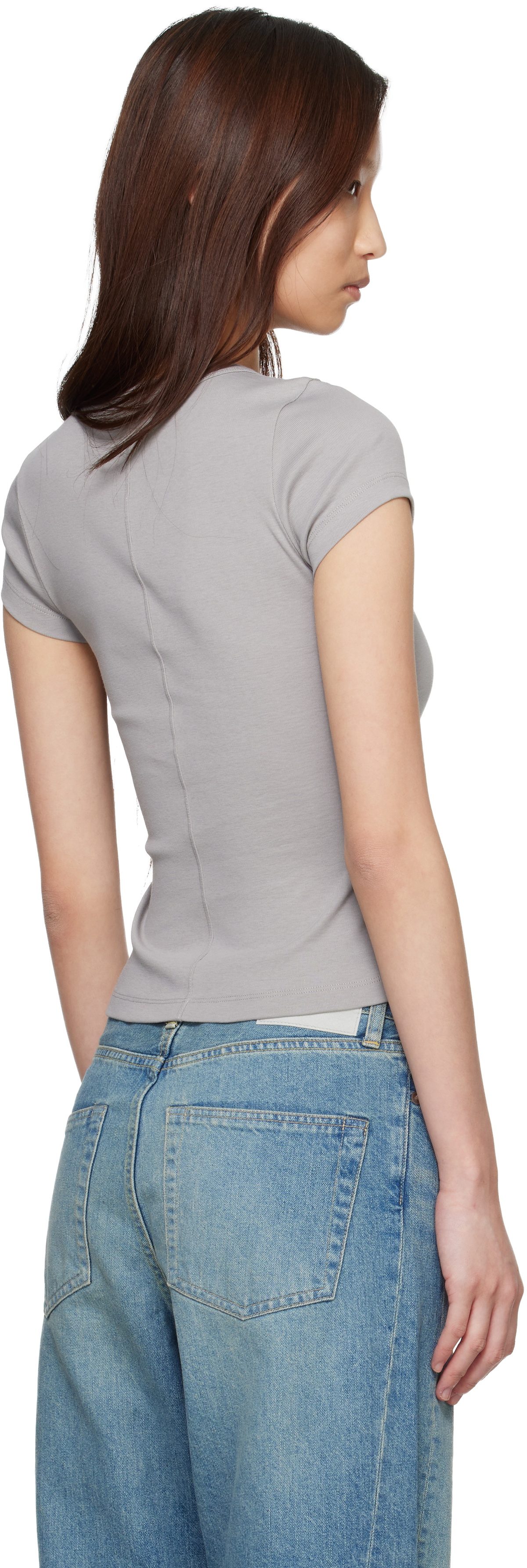 FLORE FLORE Gray Car Baby T-shirt