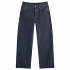 Acne Studios Men's 1981 Loose Fit Monogram Jeans in Dark Wash