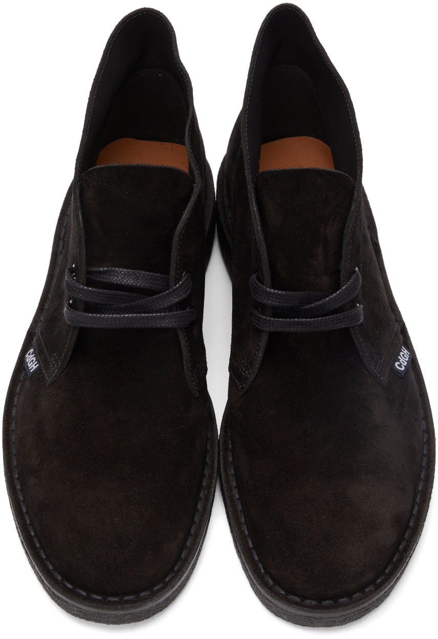 Comme des Garçons Homme Black Suede Desert Boots Comme des Garcons