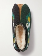 UGG Australia - Denim Tears Tasman Shearling-Lined Beaded Suede Slippers - Brown