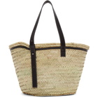 Loewe Beige and Black Basket Tote