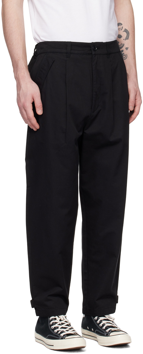 Izzue Black Pleated Trousers