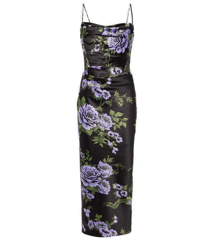 Photo: Carolina Herrera Floral draped satin midi dress