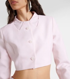 Coperni Trompe l'oeil cropped virgin wool jacket