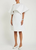 A.W.A.K.E Mode Cape-effect Crepe Mini Dress White