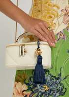 Timeless Pearly Tassel 24kt Gold-plated Keyring - Blue - One Size