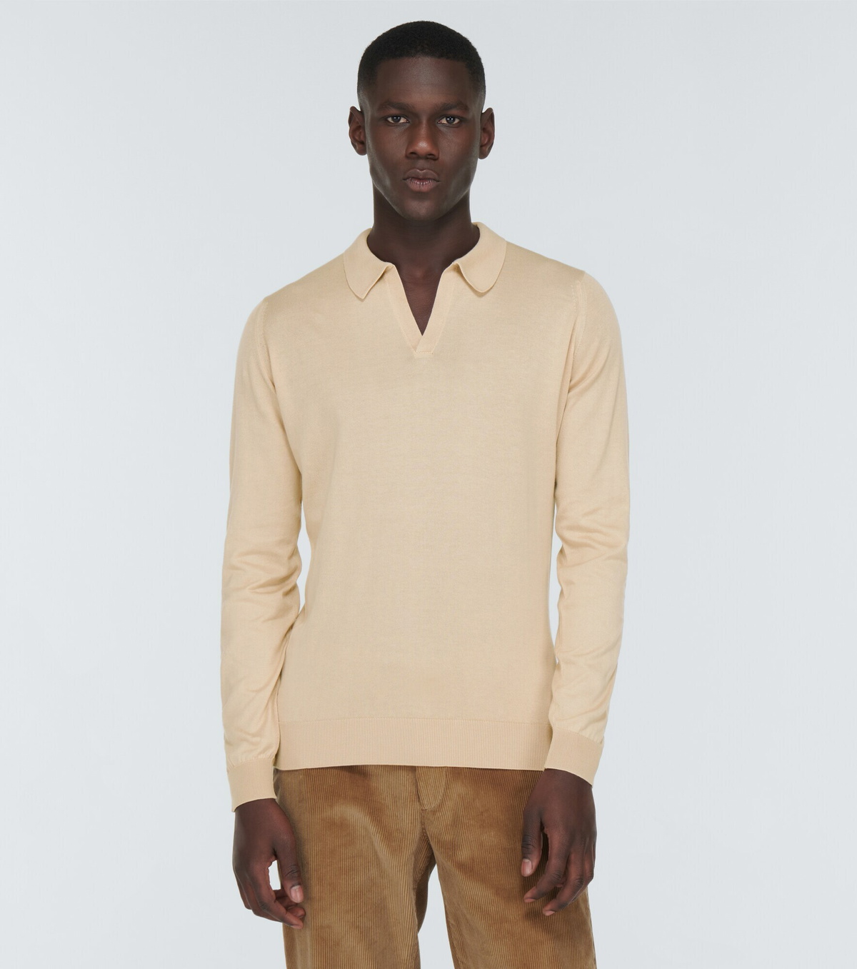 John Smedley - Puck cotton polo sweater John Smedley