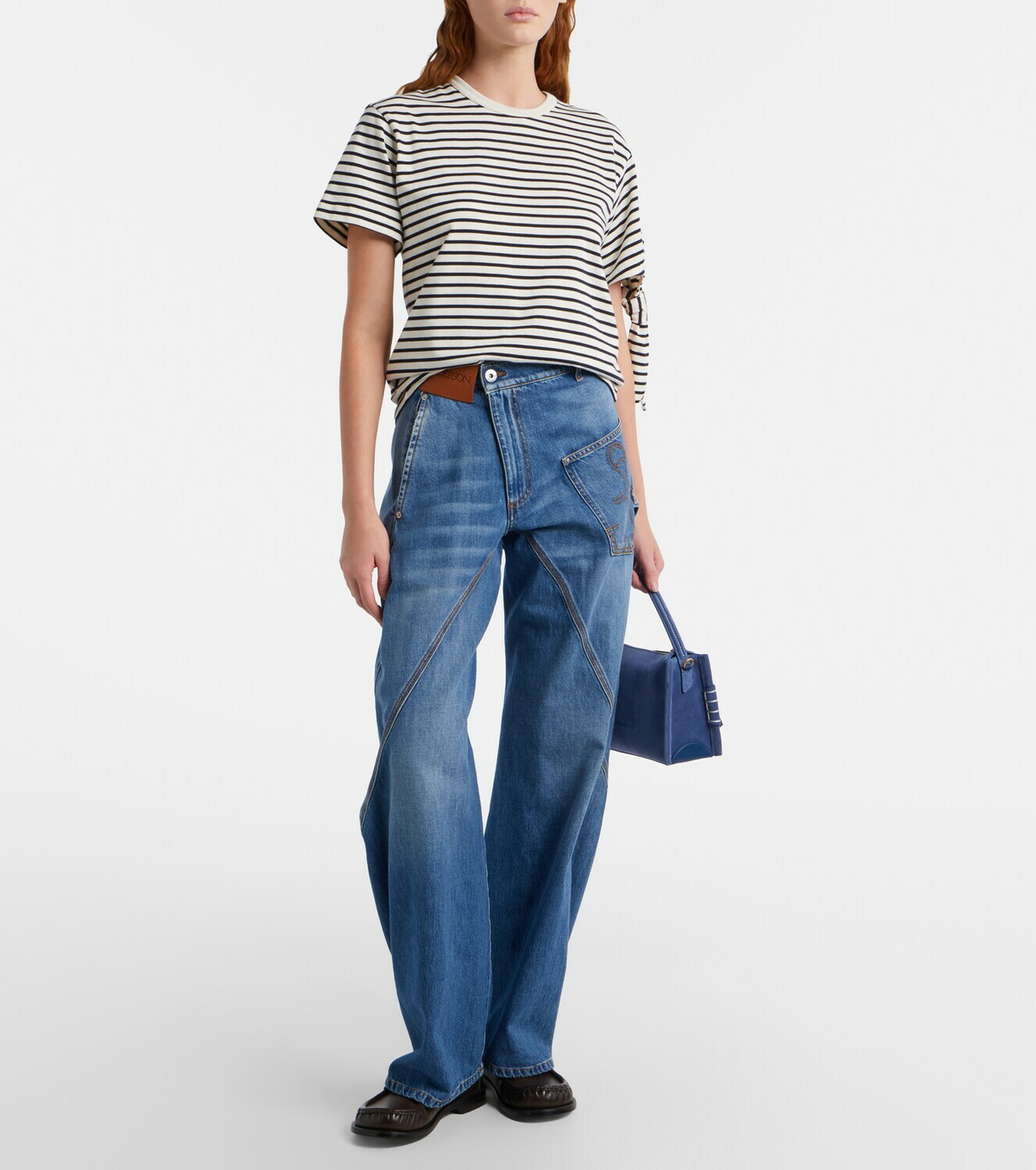 JW Anderson Striped cotton jersey T-shirt