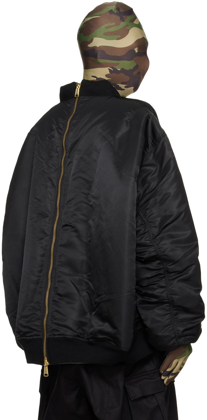 VETEMENTS Black Reversible Bomber Jacket Vetements