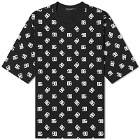 Dolce & Gabbana Men's Monogram Logo Print T-Shirt in Black
