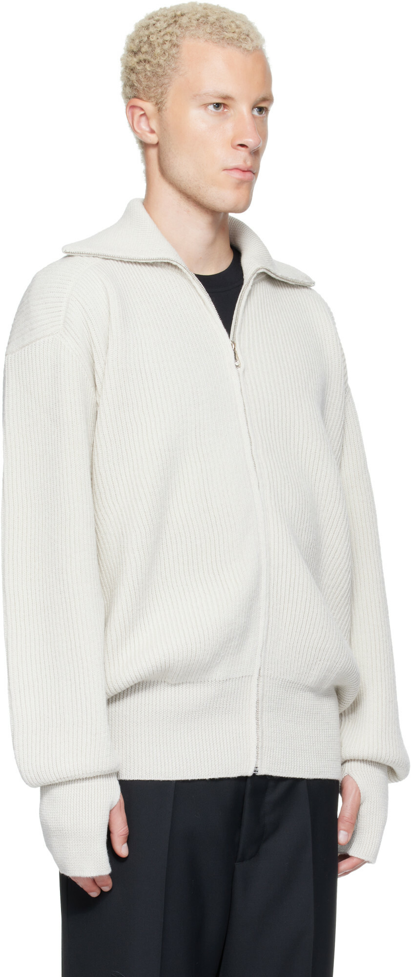 Rier White Utility Cardigan