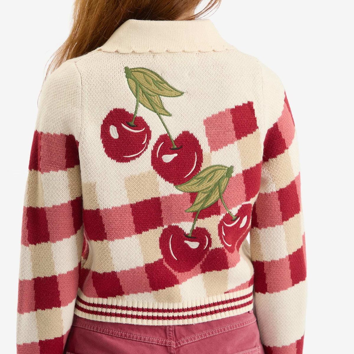 House Of Sunny Women's Cherry Tripper Knit Cardigan in Multi