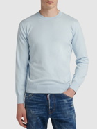 DSQUARED2 - Logo Plaque Cotton Crewneck Sweater