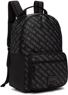 Versace Jeans Couture Black Saffiano Allover Backpack