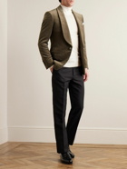 Kingsman - Shawl-Collar Cotton and Linen-Blend Velvet Tuxedo Jacket - Green