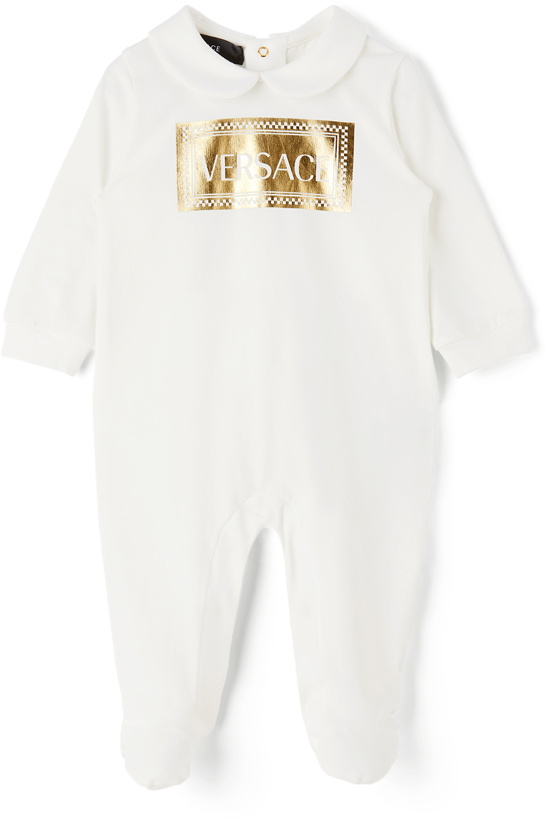 Photo: Versace Baby White Logo Bodysuit