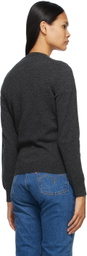 COMME des GARÇONS PLAY Grey Wool Layered Double Heart Cardigan