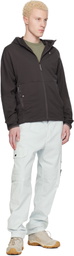Stone Island Gray 6100069 Stretch Cotton Fleece Stellina Hoodie