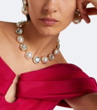 Carolina Herrera Crystal and faux pearl necklace
